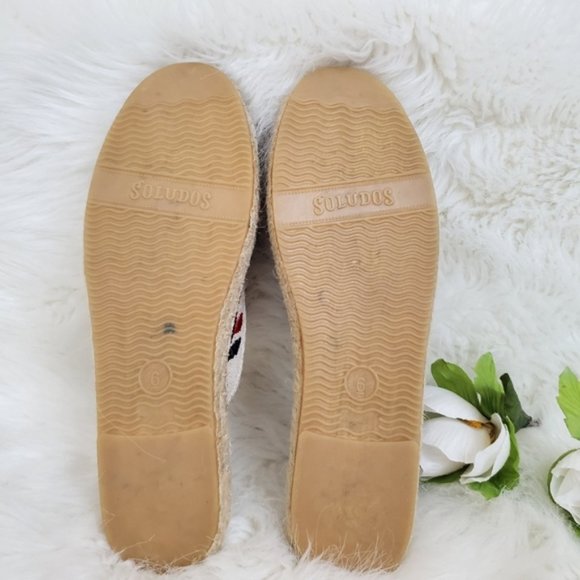 Soludos Floral Embroidered Espadrille Flat Mules - Picture 3 of 8